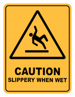 slippery
